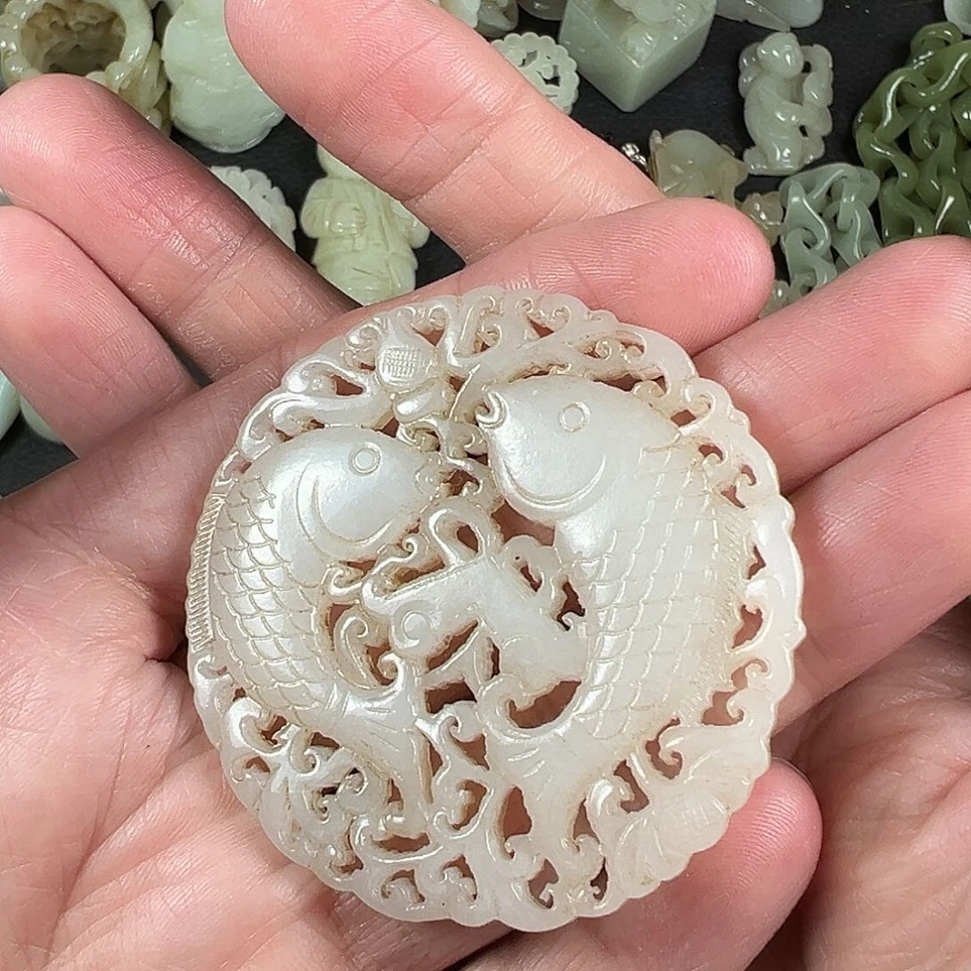和田玉未镶嵌吊坠(不含链)