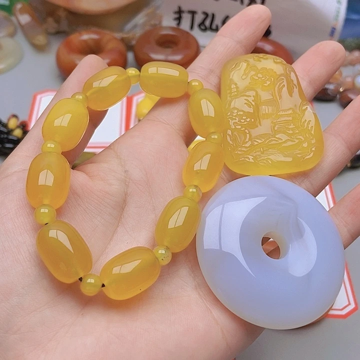 【闪购商品】玛瑙/玉髓未镶嵌珠宝半成品然**物