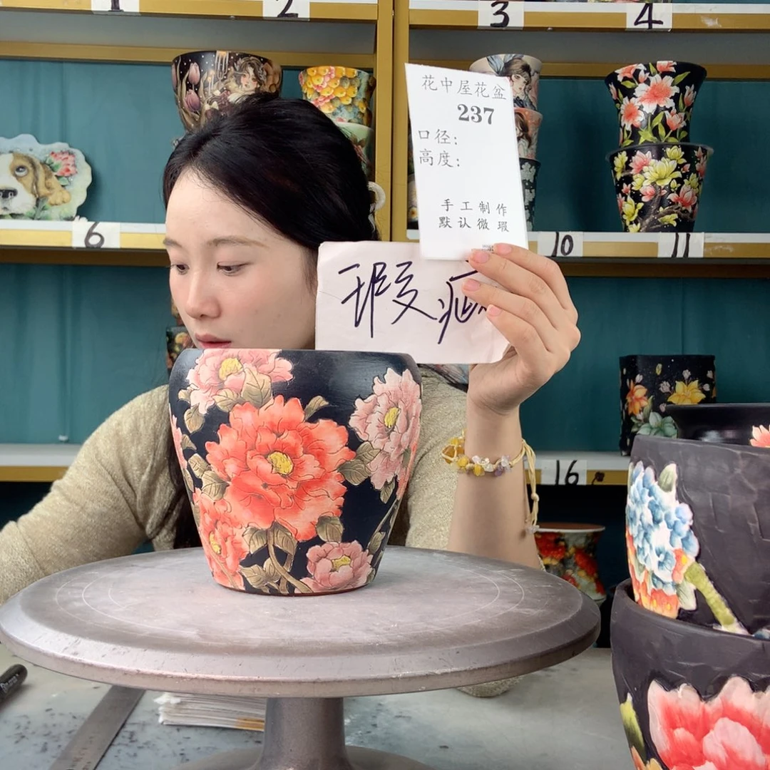 二***肉陶景德镇手工花盆237