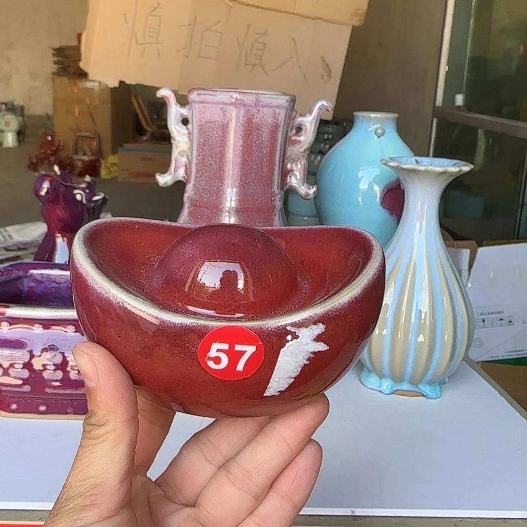 陶摆件郑家钧瓷摆件微瑕