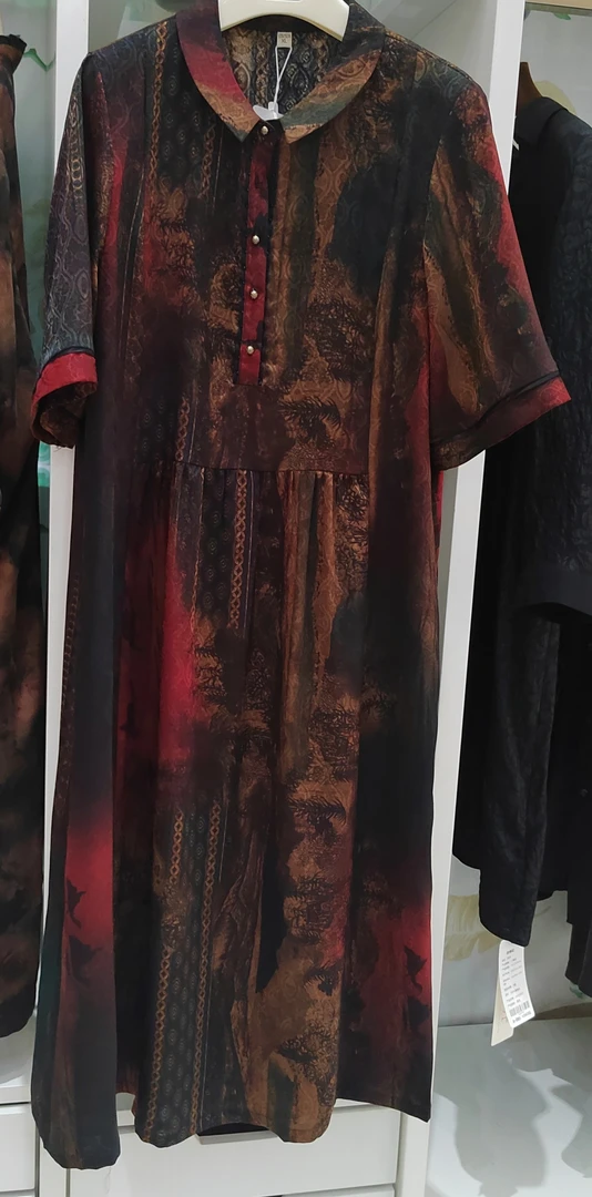 247228夏季时尚百搭洋气真丝连衣裙