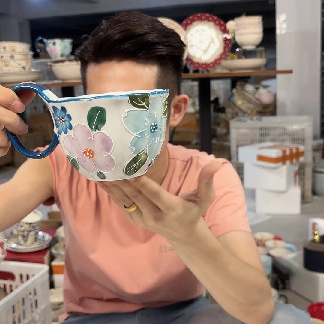 潮州微瑕陶瓷餐具500毫升