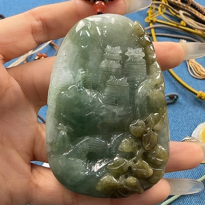 颈饰未镶嵌翡翠天然翡翠未镶嵌
