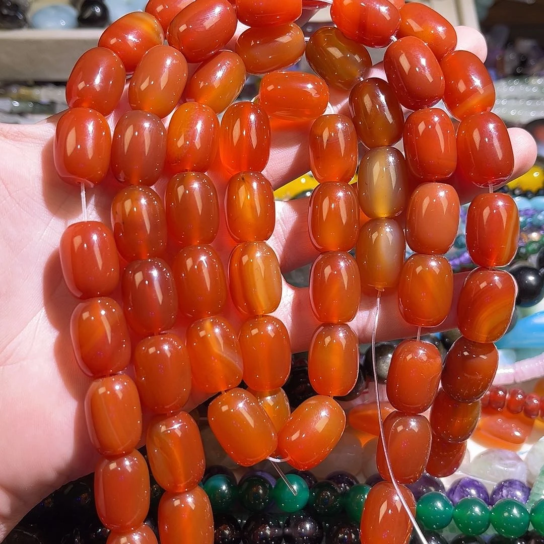 玛瑙/玉髓未镶嵌珠宝半成品红玛瑙卡13*18mm