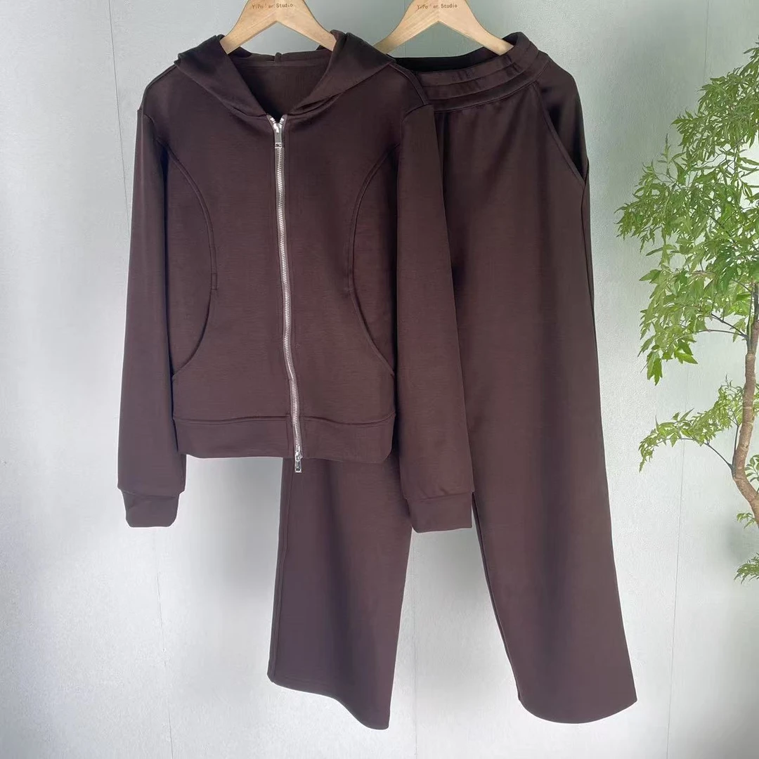YiPo‘er. Studio  秋冬款高级感洋气运动套装网红拉链连帽套装
