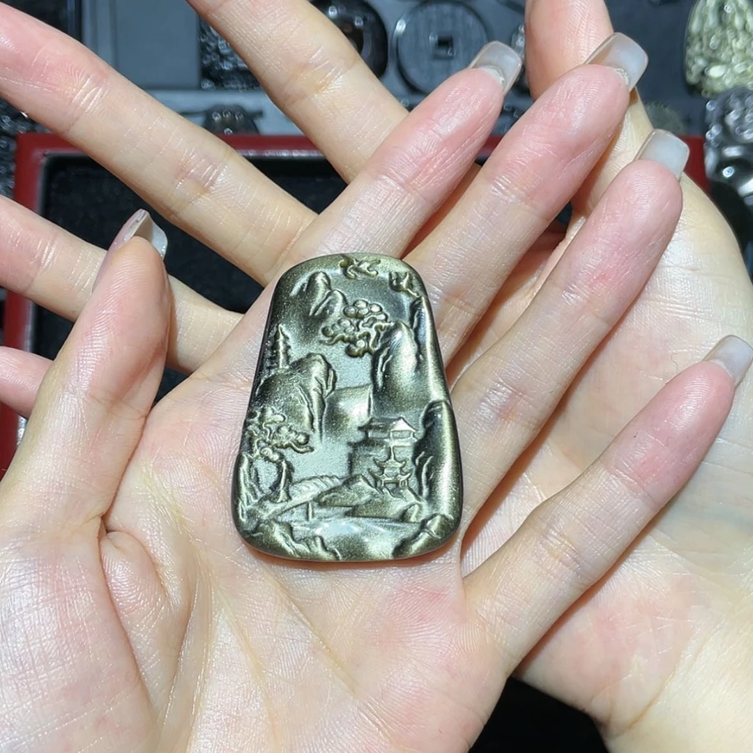 【闪购商品】未镶嵌黑曜岩吊坠(不含链)林*