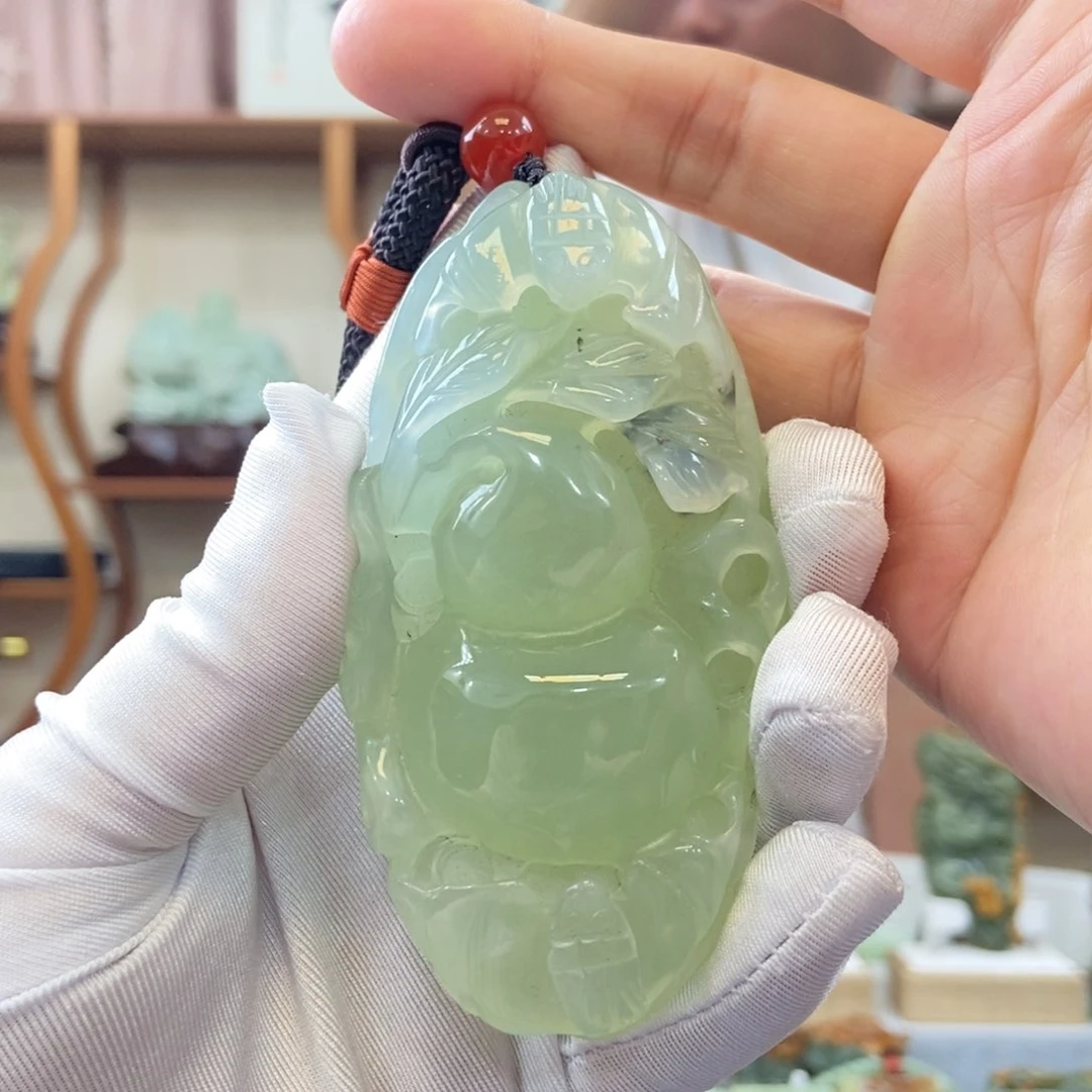 晨***坤蛇纹石玉未镶嵌手把