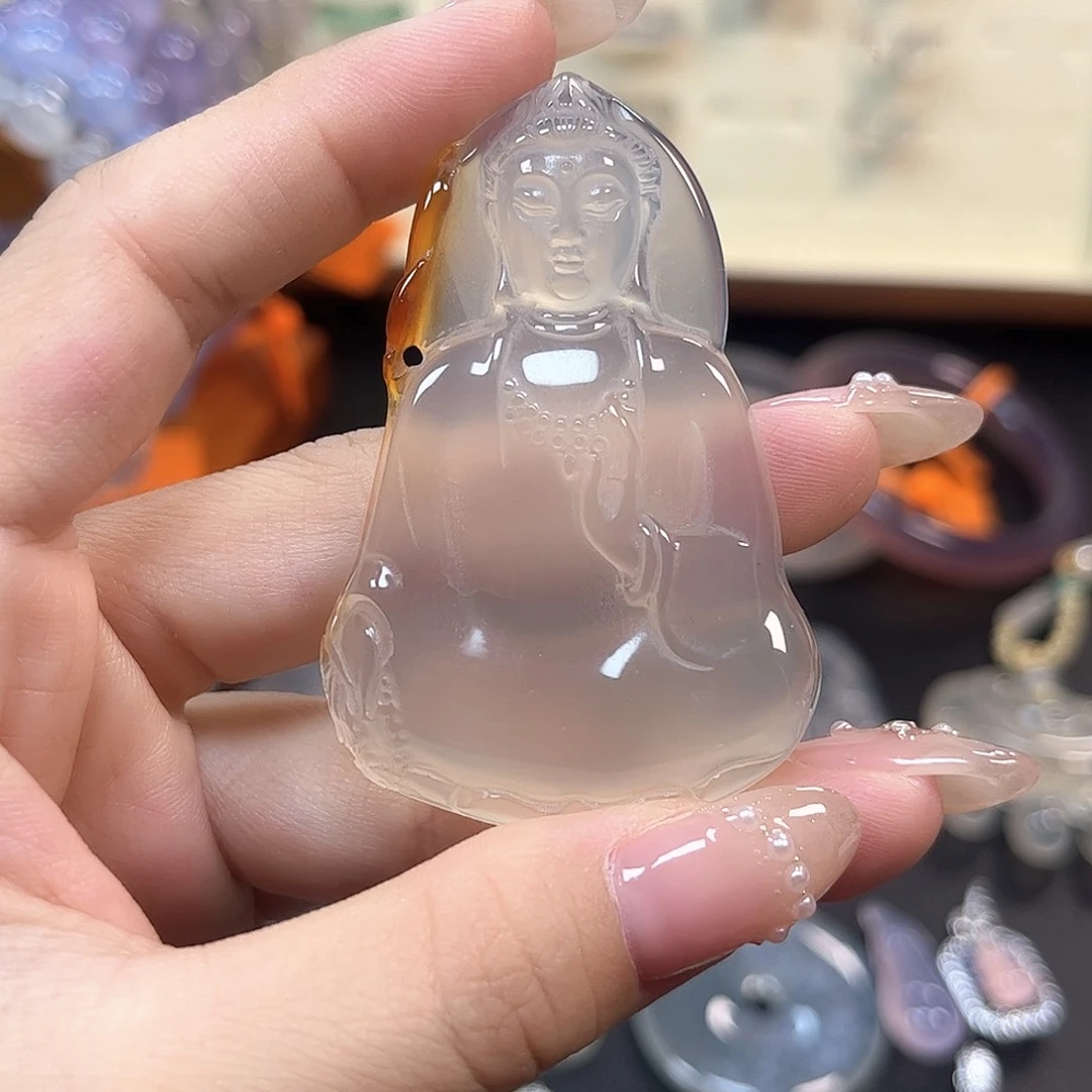 玛瑙/玉髓颈饰银S925镶嵌