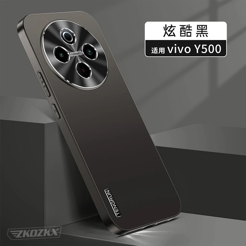 适用vivoY500手机壳磨砂哑光金属镜头超薄全包防摔保护套高级感潮