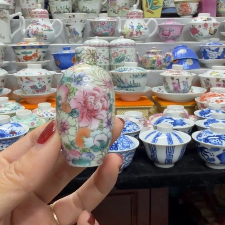 用***6景德镇陶瓷杯子盖碗