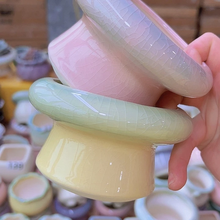 红陶陶瓷花盆当场满12包邮