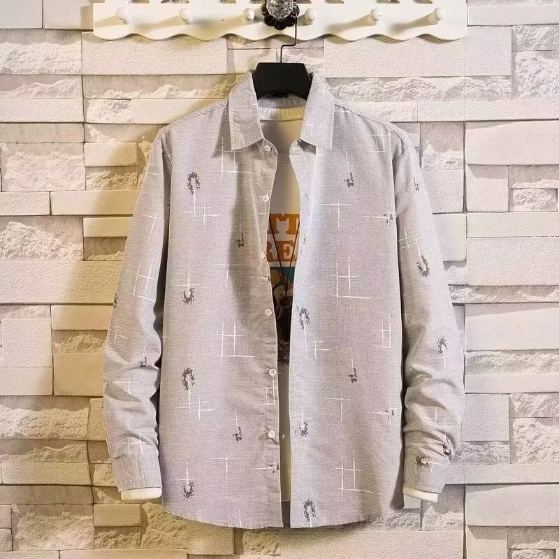 新款男士长袖衬衫2025夏季商务修身薄款寸衫休闲衬衣韩式秋装上衣