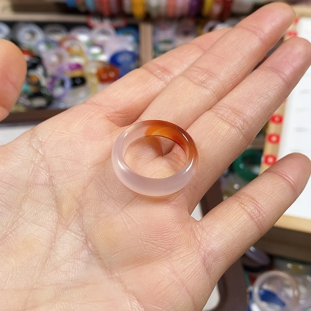玛瑙/玉髓戒指未镶嵌龙***