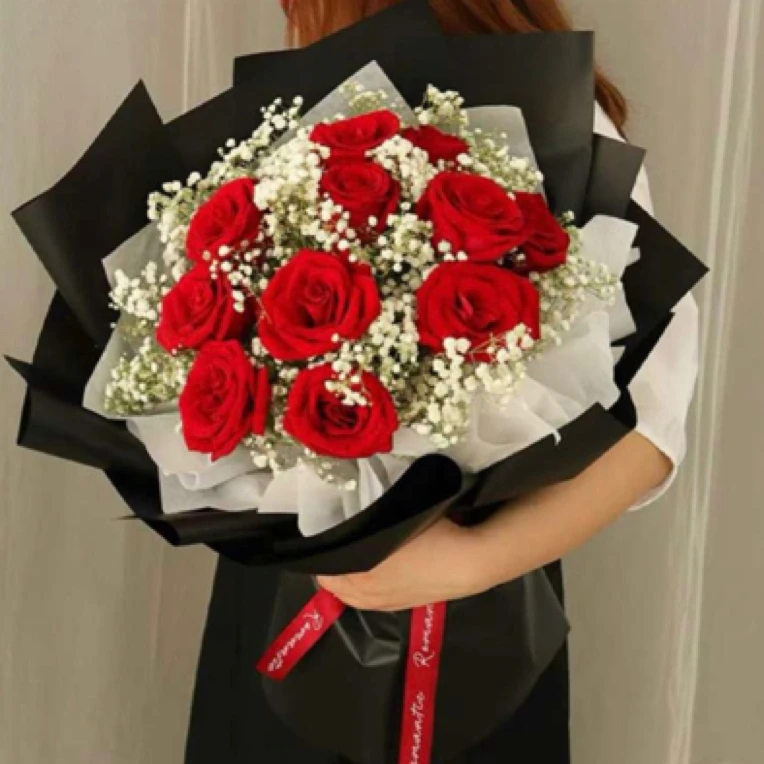 520节日红玫瑰花束