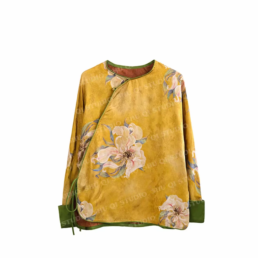 【693】2025新款新中式女装中国风上衣长袖衬衫秋款小衫