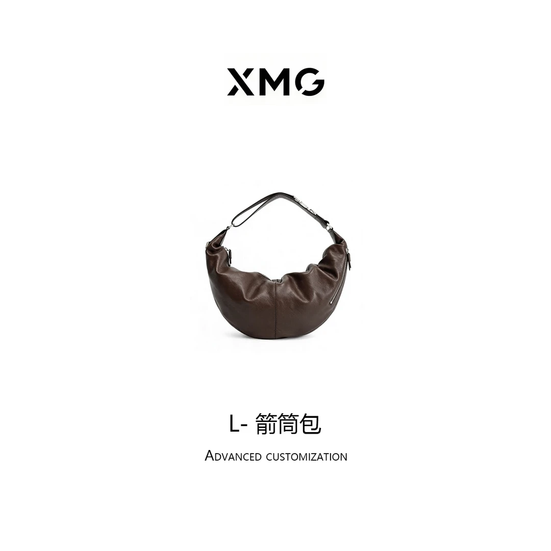 小马哥【L-腋下牛角包】进口植鞣牛皮 极简 箭筒包