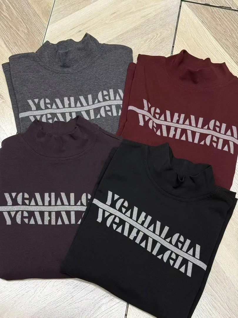 2025秋季新款半高领时尚长袖T恤修身显瘦小衫减龄女士打底衫8223