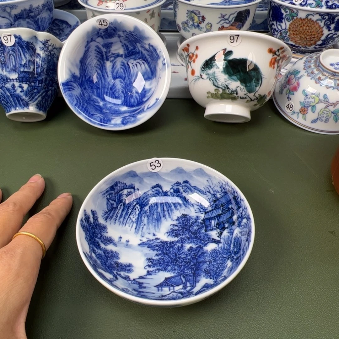 陶瓷景德镇纯手工纯手绘茶具木木53