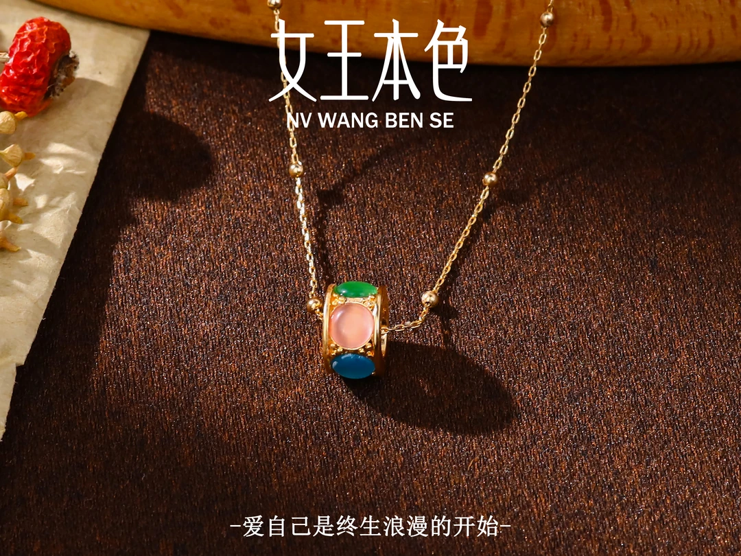 925银合成锆石耳饰 铜合金耳饰S925银耳针银河遐想项链THJ1133