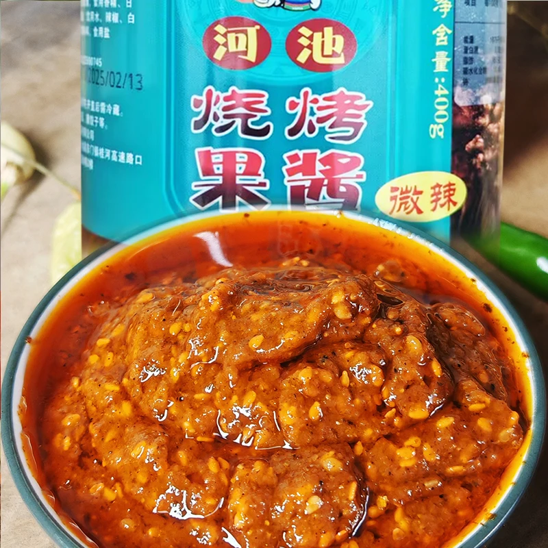 广西烧烤酱河池宜州口味酸甜果酱香辣烤肉烤鱼烧烤摊商用