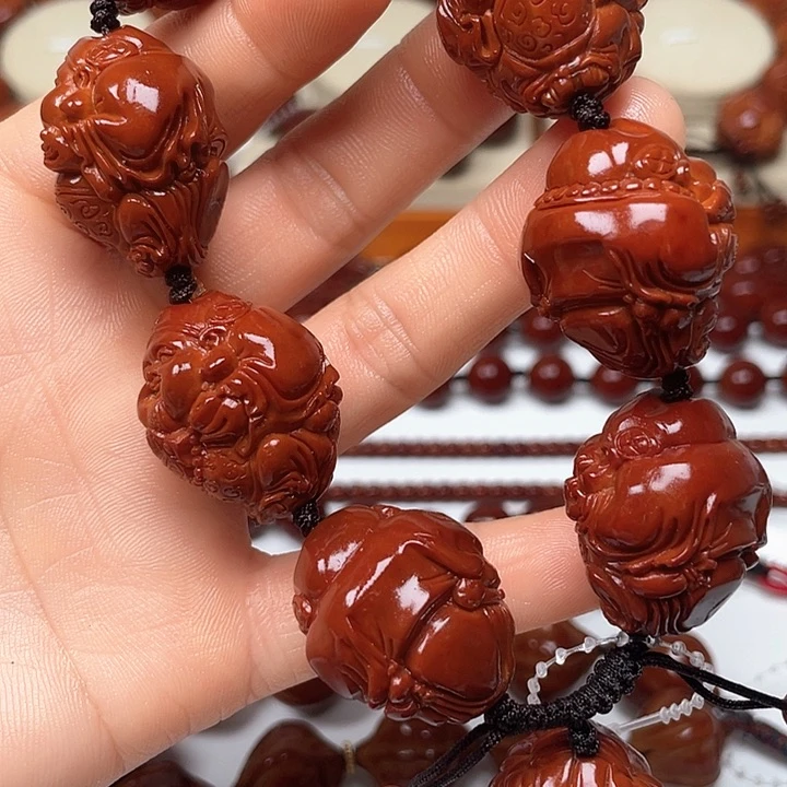 橄榄核手串@****@包浆玉化