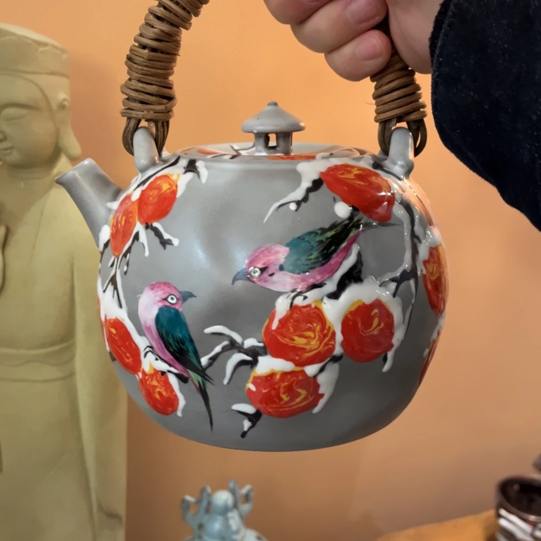 柴烧手工手绘陶瓷