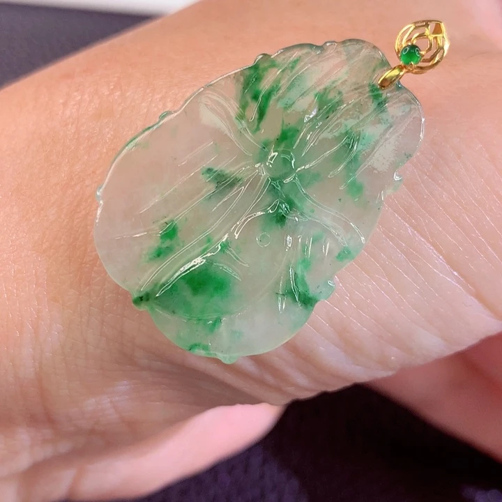 定制翡翠18K金镶嵌翡翠