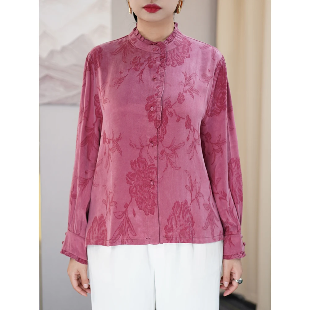 新中式小衫高级感百搭上衣漂亮衬衣胖妹妹大码女装时尚洋气质新款