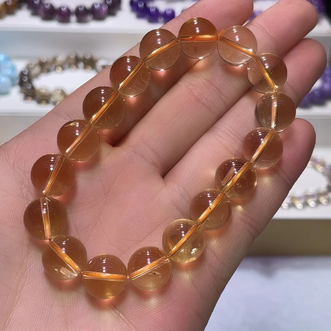 水晶手链未镶嵌巴西暴力黄12.2
