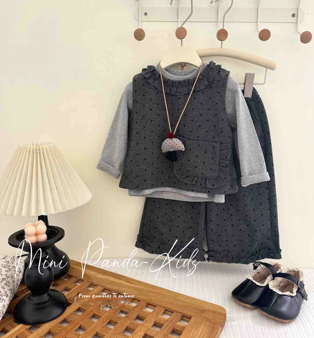 灰色波点三件套（送挂件）89352