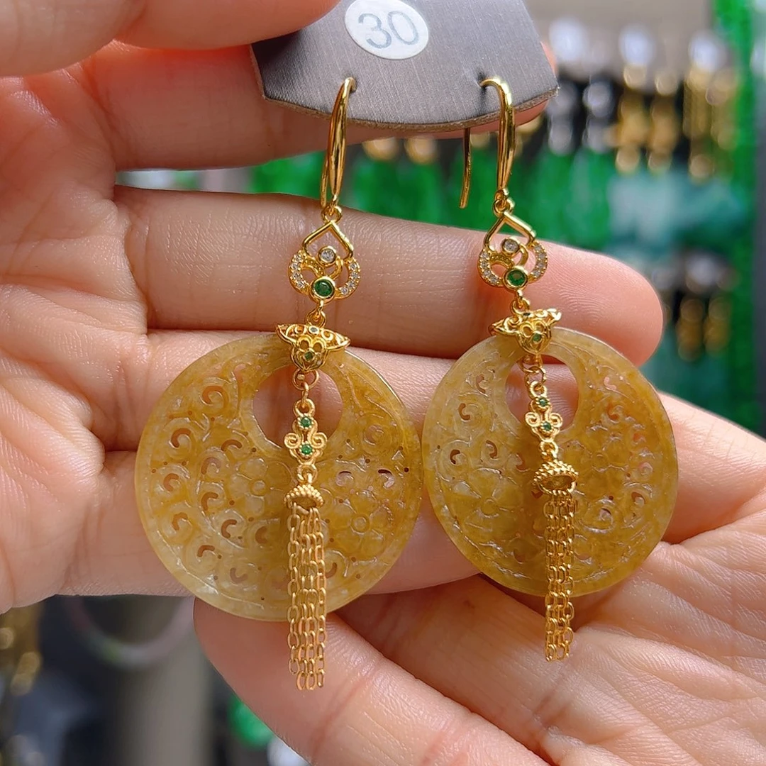 未镶嵌翡翠耳饰翡翠