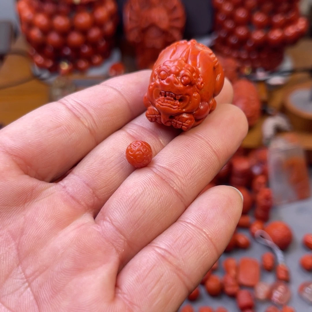 喜***杨南红玛瑙未镶嵌川料精工貔貅