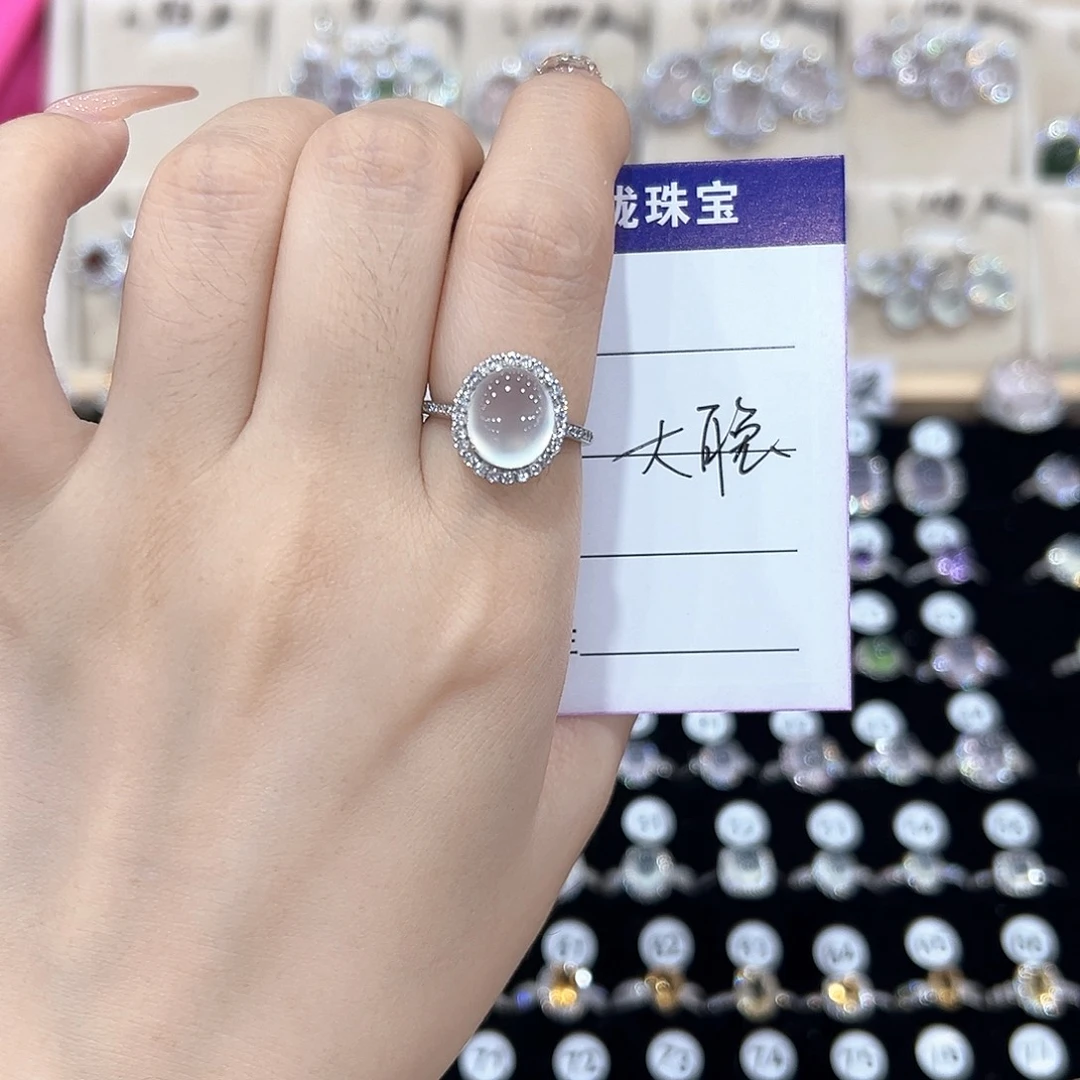 大***兔戒指银S925镶嵌紫晶