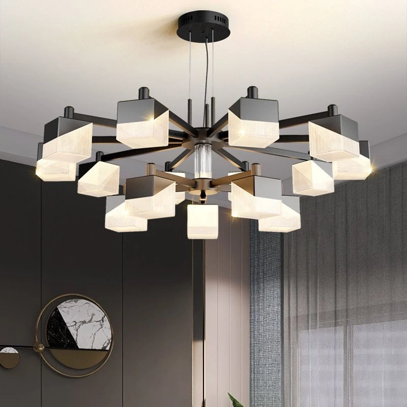 吊灯客厅2025新款中山灯具现代简约网红轻奢高端大气家用餐厅