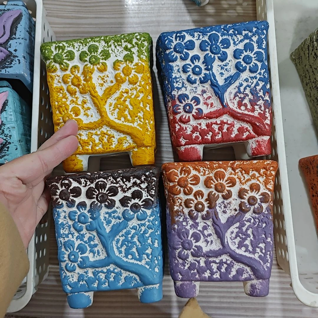 红陶吸水透气的白陶花盆凑满12发货