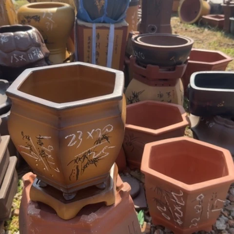 紫砂花盆紫砂花盆盆景盆栽