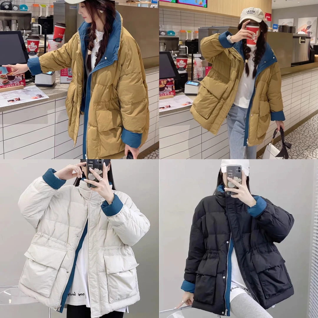 【574】一手长中长款羽绒服女