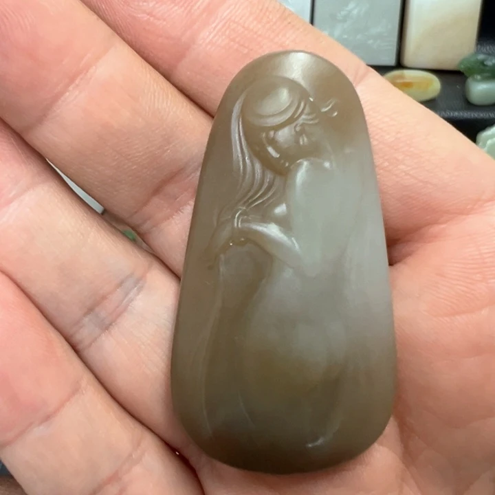 吊坠(不含链)未镶嵌和田玉（糖玉）