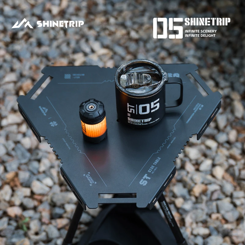 山趣六边桌户外露营战术风折叠便携置物架桌子