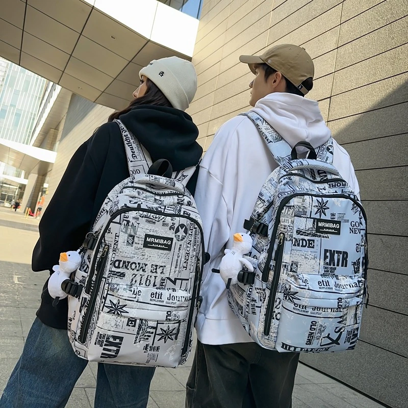 [新品上市]批发双肩包时尚涂鸦大容量双肩包中学生书包ins潮流双