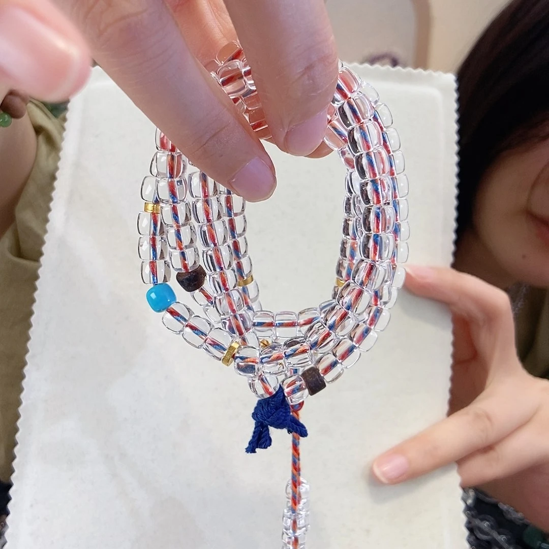 水晶手链18K金镶嵌直切设计款两用