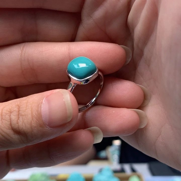 绿松石银S925镶嵌配饰