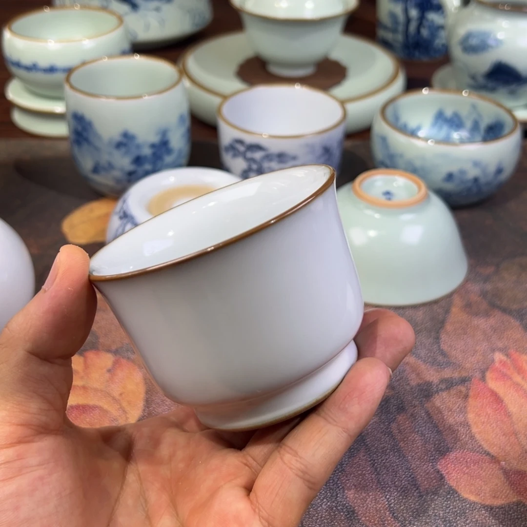 难***经月白容天杯开片单杯