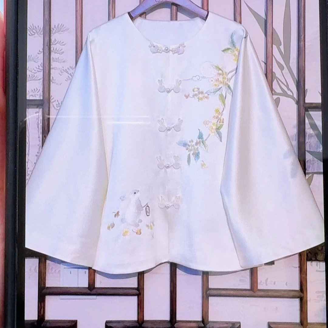 织绣真丝定制同款桂花兔棉服 不退不换