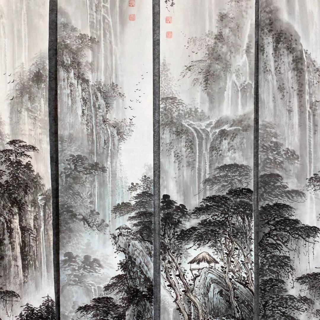 国画时***丶山水作品写意