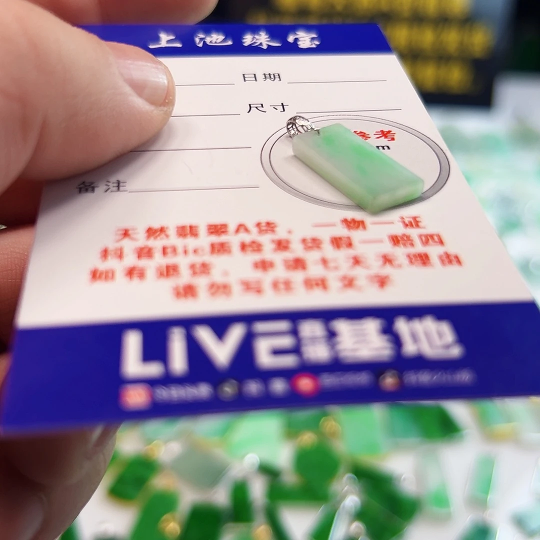 翡翠项链18K金镶嵌翡翠