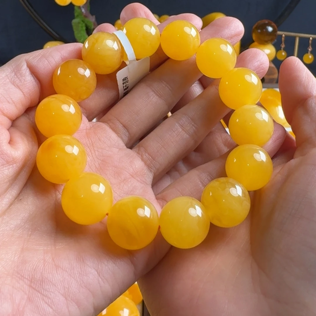 蜜蜡毛衣链未镶嵌