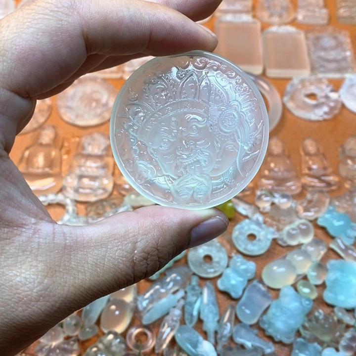 蛇纹石玉未镶嵌吊坠(赠链)