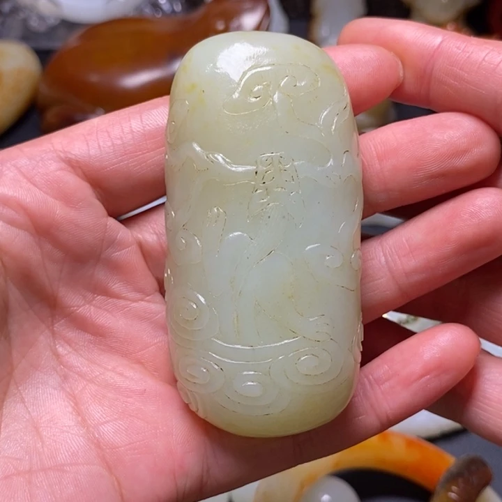 和田玉未镶嵌把件天**厚