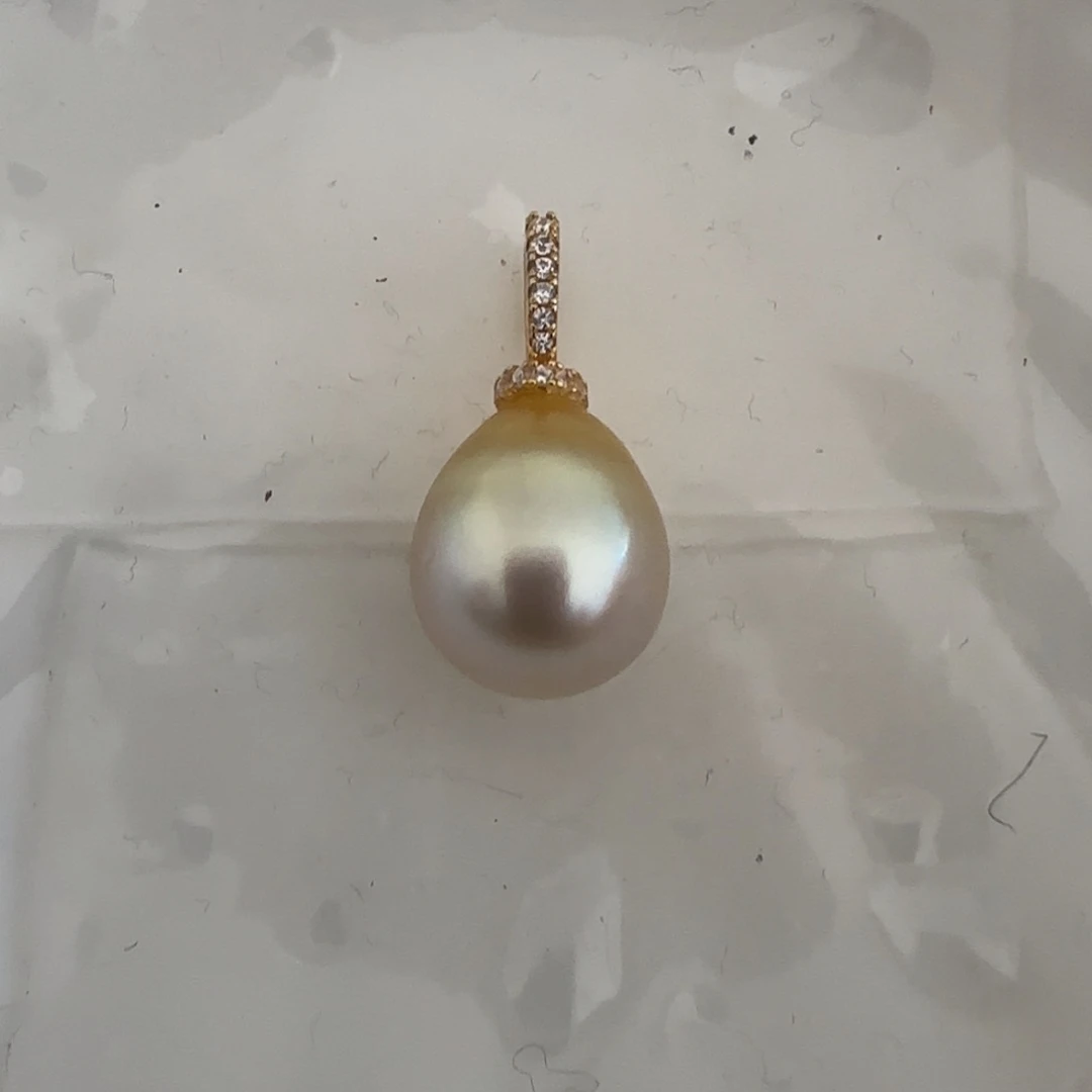 银S925镶嵌海水珍珠颈饰余*?